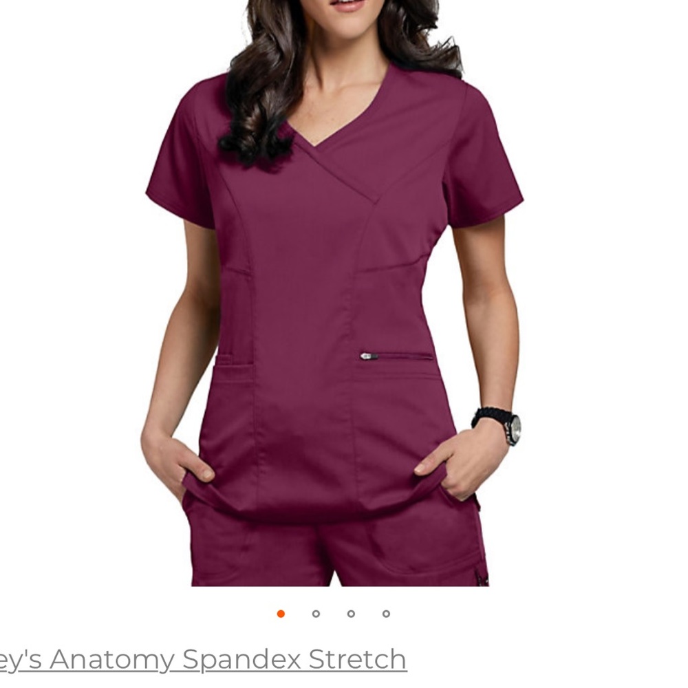 Grey's Anatomy Spandex Stretch 3-Pocket Scrub Tops